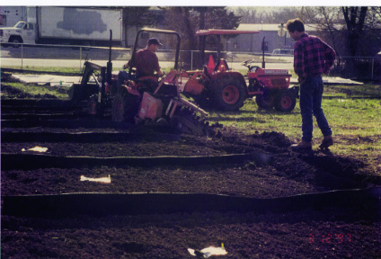 USDA-ARS workers at Joplin Site maintain test plots to which phosphorous (P) has been added.